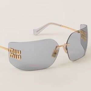 Miu Miu Aube Sunglasses (Authentic) - Gray/Gold